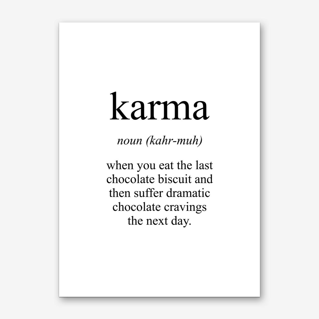 Karma Karma definition: